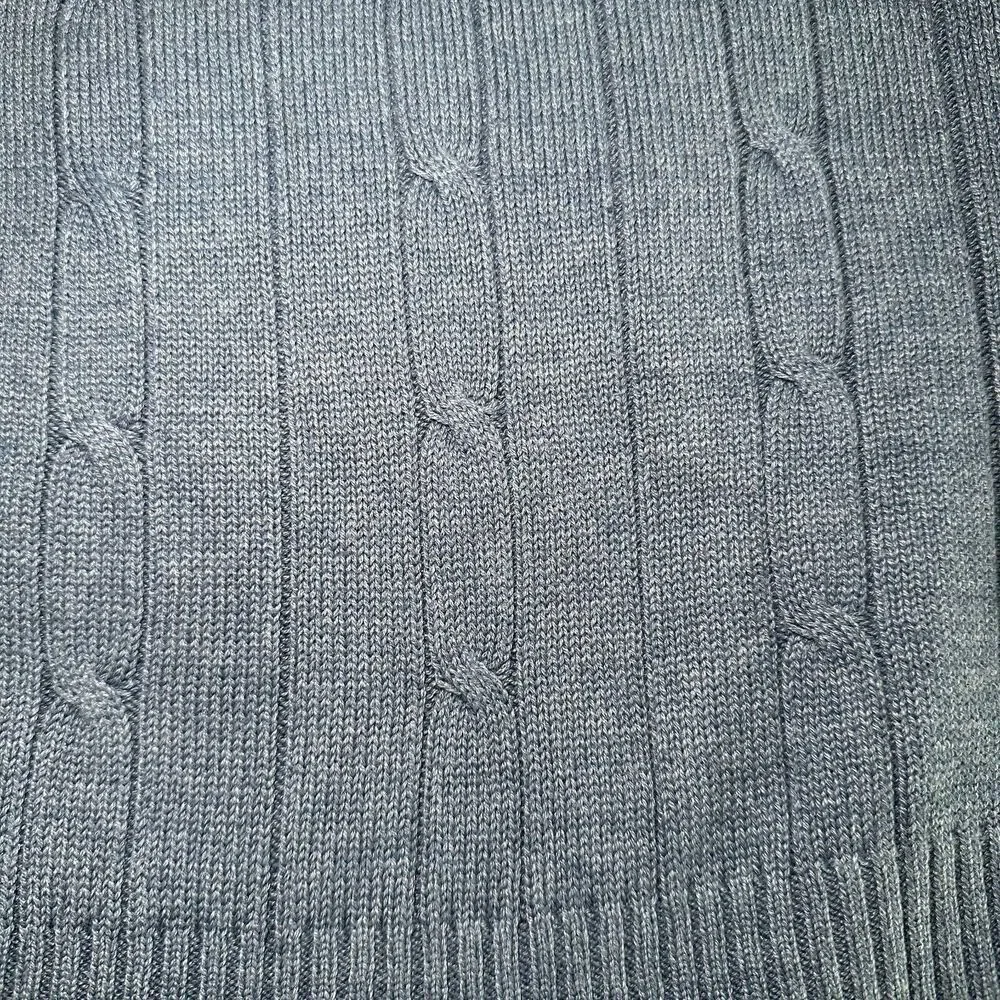 Oscar De La Renta Pullover Sweater Men Size Large Blue Cable Knit Preppy Causal